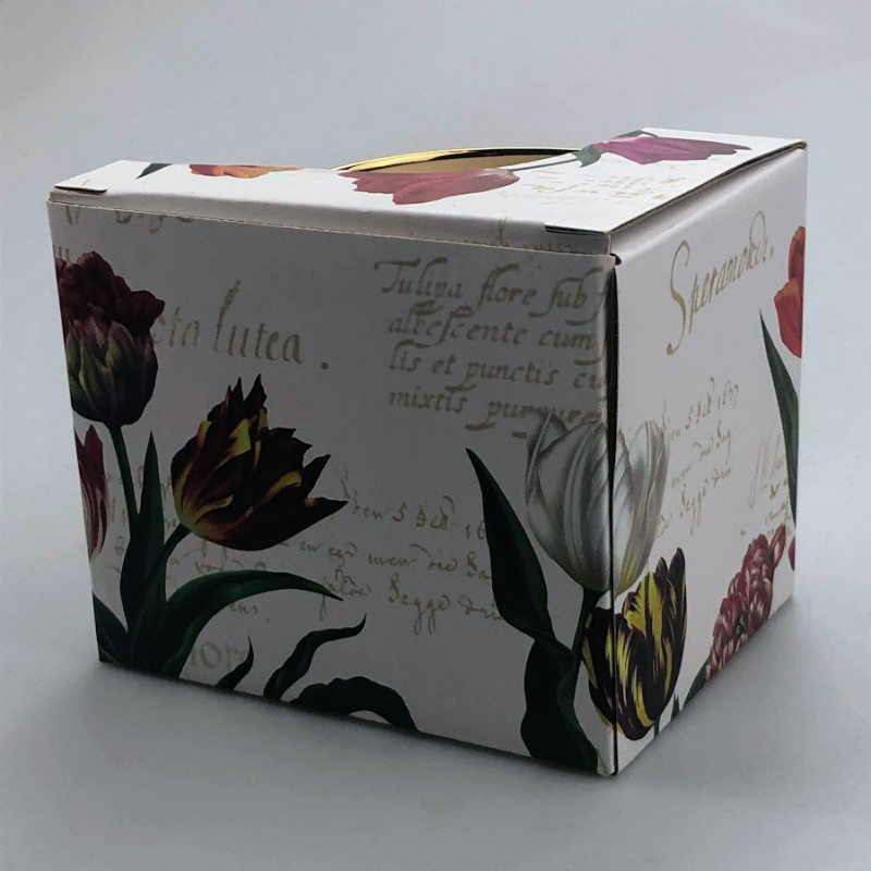 Beker pretty tulips groen/goud incl luxe kadoverpakking Beker pretty tulips groen/goud incl luxe kadoverpakking