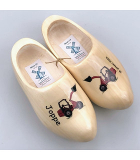 [Geboorte] klompjes met naam blank gelakt met shovel