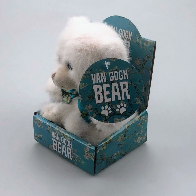 Pluche Beer Almond Blossom Wit