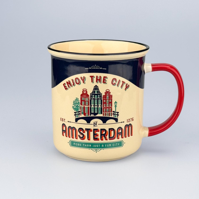 Mok Amsterdam Ornaments blauw incl. geschenkverpakking Mok Amsterdam Ornaments blauw incl. geschenkverpakking