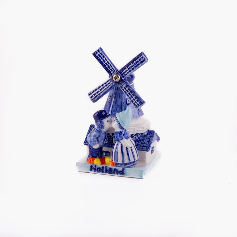 Molen kuspaar 8,5 cm Holland - delftsblauw Molen kuspaar 8,5 cm Holland - delftsblauw