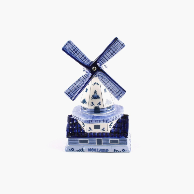Delfts blauw stellingmolen, 15x10 cm hollands souvenir. Delfts blauw stellingmolen, 15x10 cm hollands souvenir.