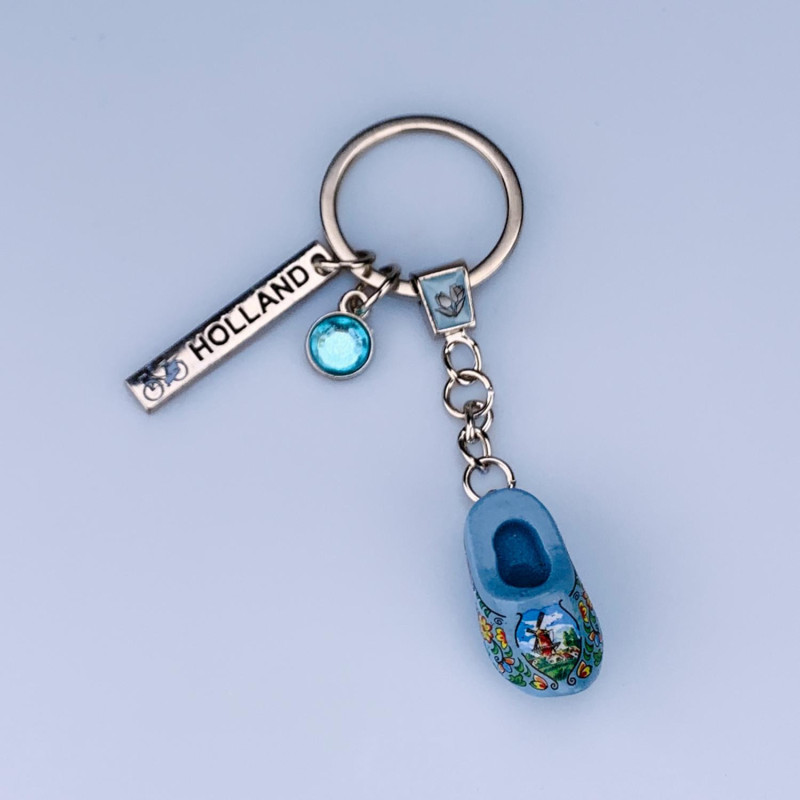 Lichtblauwe Klompsleutelhanger | Souvenir Nederland Lichtblauwe Klompsleutelhanger | Souvenir Nederland