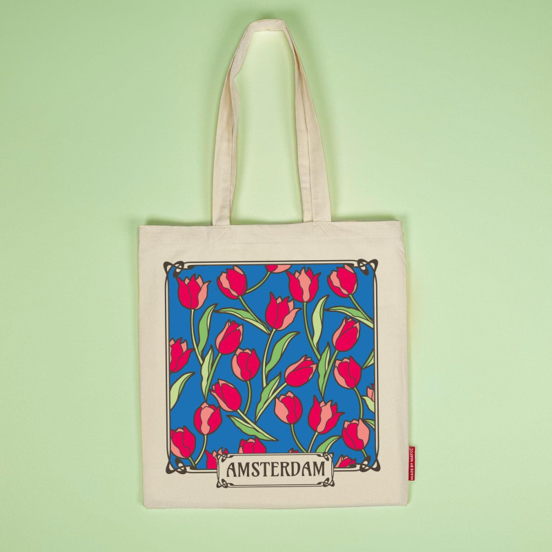 Katoenen tas Tulpen Amsterdam - Hollandse souvenir Katoenen tas Tulpen Amsterdam - Hollandse souvenir