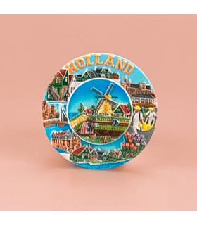 Kleurrijke magneet Holland | Handgemaakt | Polystone | Uniek cadeau