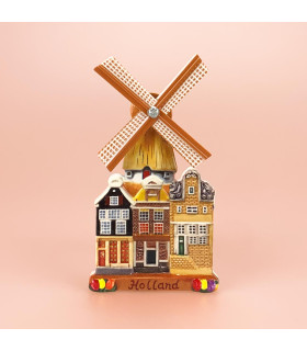 Hollandse Stadsmolen Magneet - Kleurrijk en Draaiend