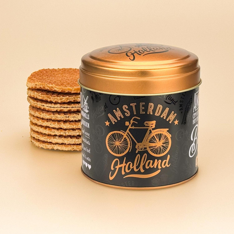 Stroopwafelblik Amsterdam | 8 stuks | Souvenir Nederland Stroopwafelblik Amsterdam | 8 stuks | Souvenir Nederland
