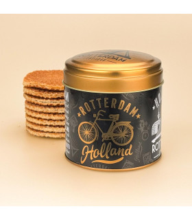 Rotterdam Stroopwafels | Blik met 8 wafels en stadsbeelden Rotterdam Stroopwafels | Blik met 8 wafels en stadsbeelden