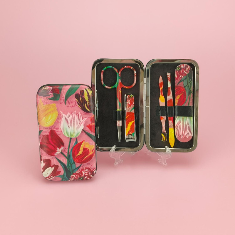Roze Manicureset met Tulpen | Nagelverzorgingsset Roze Manicureset met Tulpen | Nagelverzorgingsset