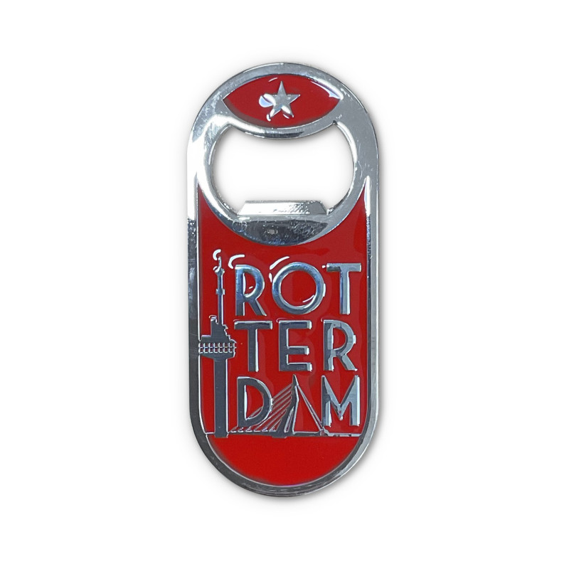 Magneet opener Rotterdam rood Magneet opener Rotterdam rood