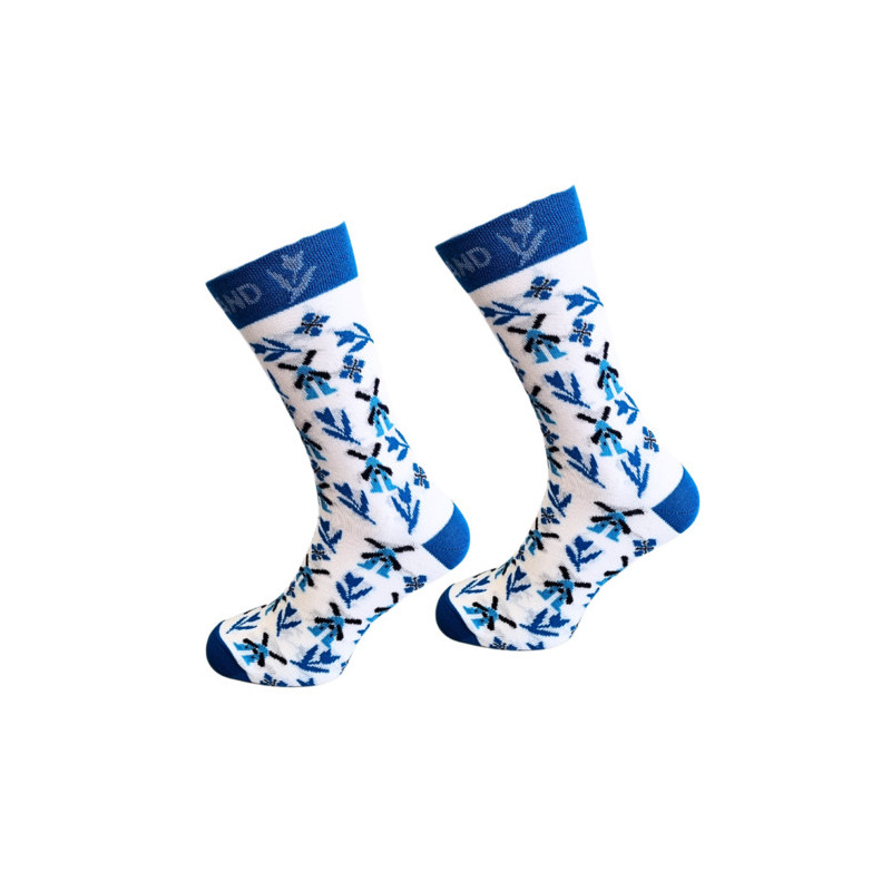 Unieke Nederlandse Sokken - Molens en Tulpen Patroon Unieke Nederlandse Sokken - Molens en Tulpen Patroon