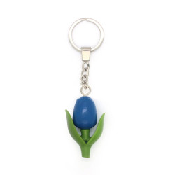 Sleutelhanger Tulp Blauw - Origineel Nederlands Design