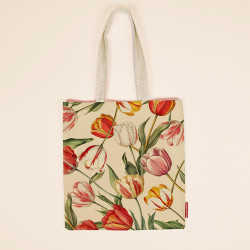 Elegante Bloemendesign Tas - Vintage Tulpen Print Shopper met Stevige Handvatten