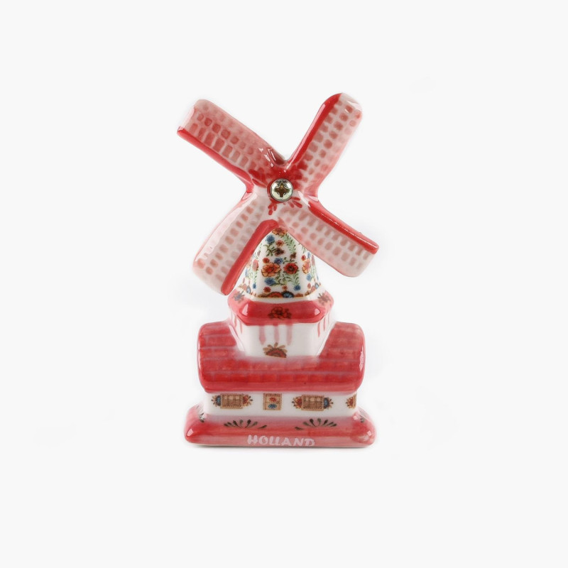 Decoratieve Molenmagneet met Bloemdecoraties Decoratieve Molenmagneet met Bloemdecoraties
