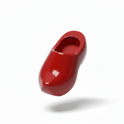 Rood Houten Klompje 10 cm - Ideaal voor Decoratie & Knutselen