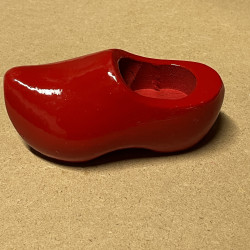 Rood Houten Klompje 10 cm - Ideaal voor Decoratie & Knutselen