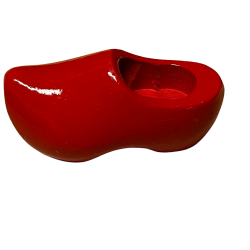 Rood Houten Klompje 10 cm - Ideaal voor Decoratie & Knutselen