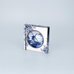 Miniatuur Bordje Molen 10 cm | Delftsblauw Servies | Habermehl