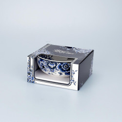 Klassieke Schaal Delftsblauw | 126x126x50 mm Bloemenmotief | Habermehl