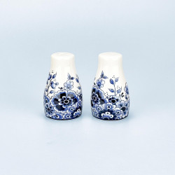 Klassiek Peper- en Zoutstel Delftsblauw | Bloemenmotief | Habermehl