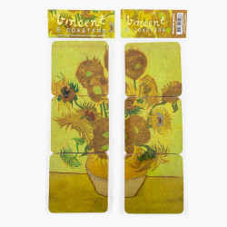 Onderzetters Set Van Gogh Zonnebloemen - Kurk - Anti-slip & Hittebestendig