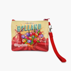 Vintage Holland Portemonnee met Polsband | Tulpen & Molen