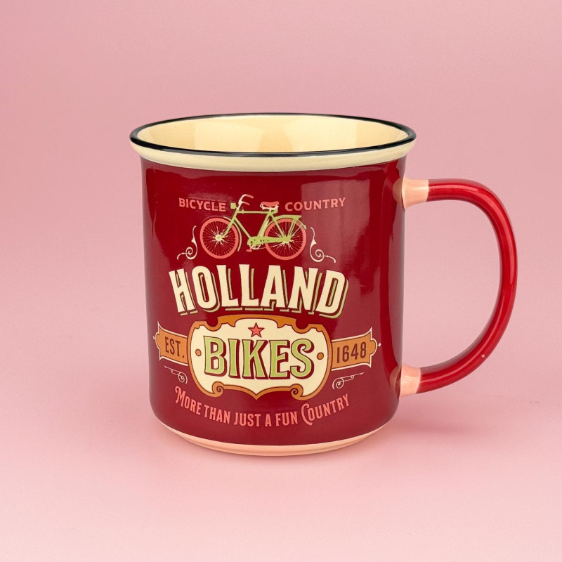 Holland Beker Vintage Bikes - Rood/Beige Holland Beker Vintage Bikes - Rood/Beige