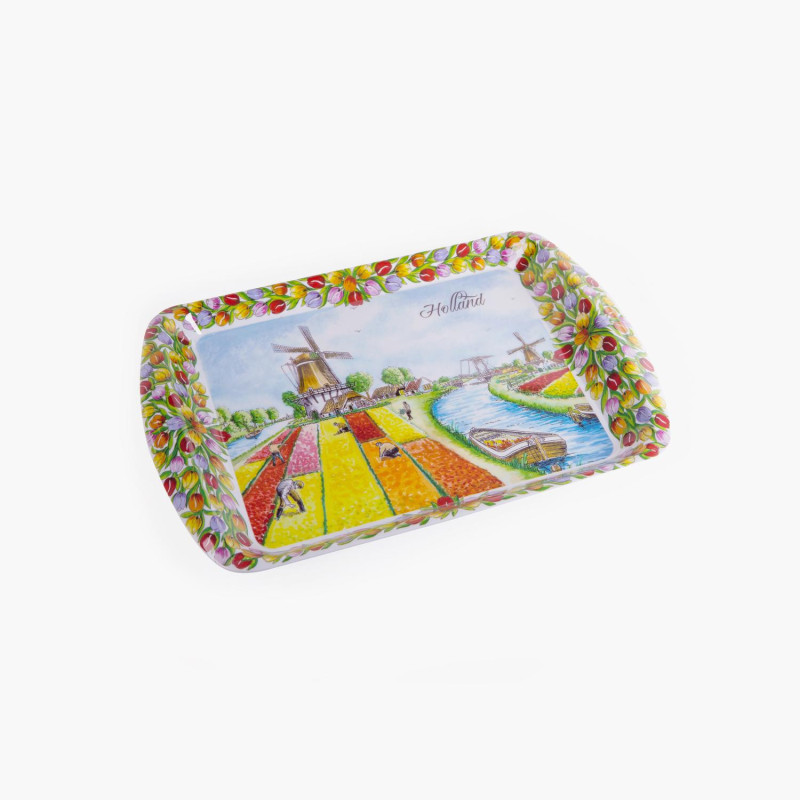 Dienblad Melamine Tulpenveld 36x24 cm Holland