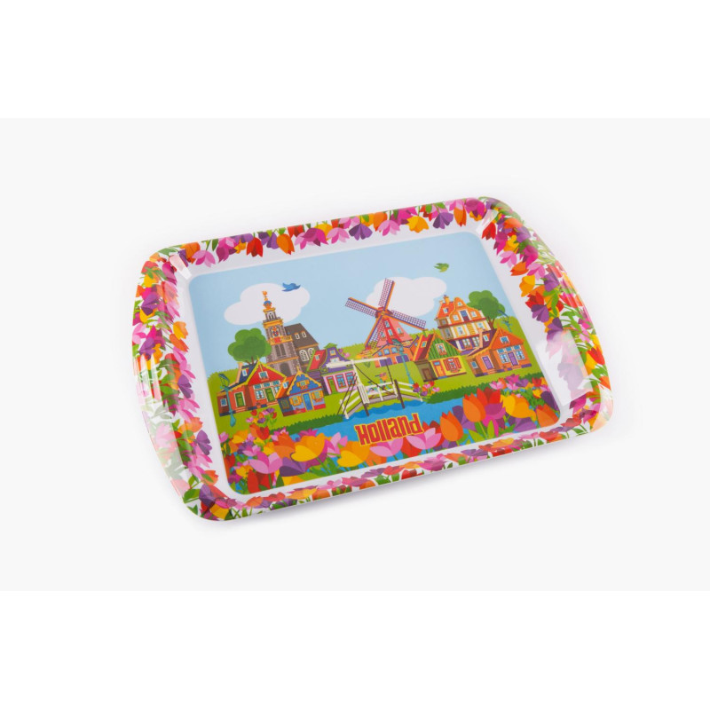Dienblad Melamine Village 36x24 cm Holland