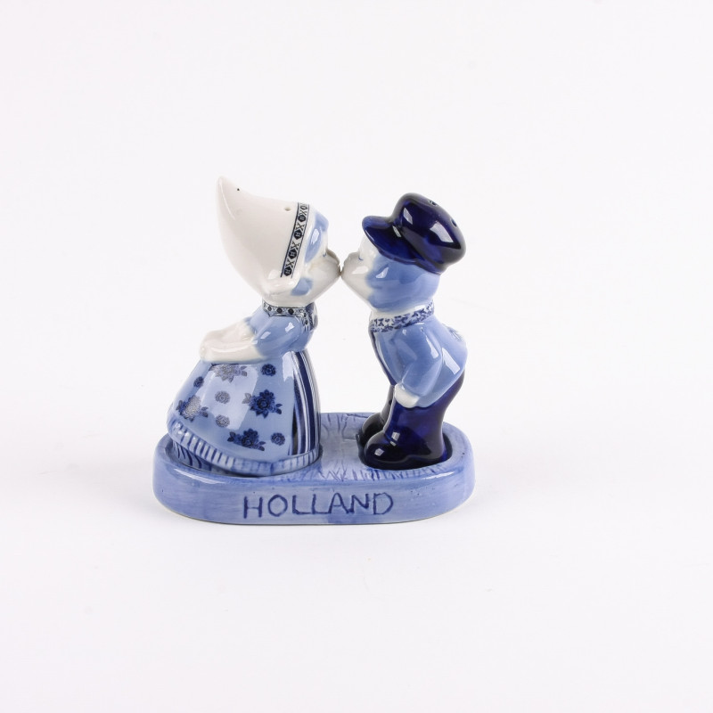 Kussend Paartje Peper en Zout Delftsblauw 12 cm Kussend Paartje Peper en Zout Delftsblauw 12 cm