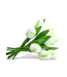 Boeket van 9 houten tulpen White Boeket van 9 houten tulpen White