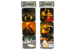 Set van 6 kurk onderzetters Rembrandt