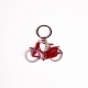 Sleutelhanger fiets metallic rood