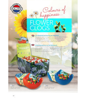 Blauw klompje met bloemzaadjes Blauw klompje met bloemzaadjes