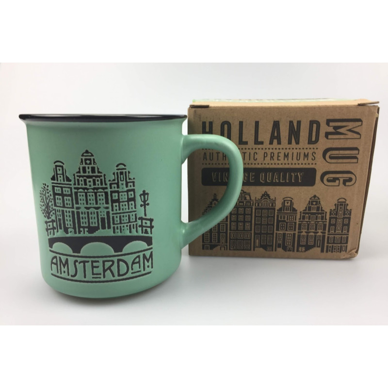 Mok Amsterdam Groen Old Style Mok Amsterdam Groen Old Style